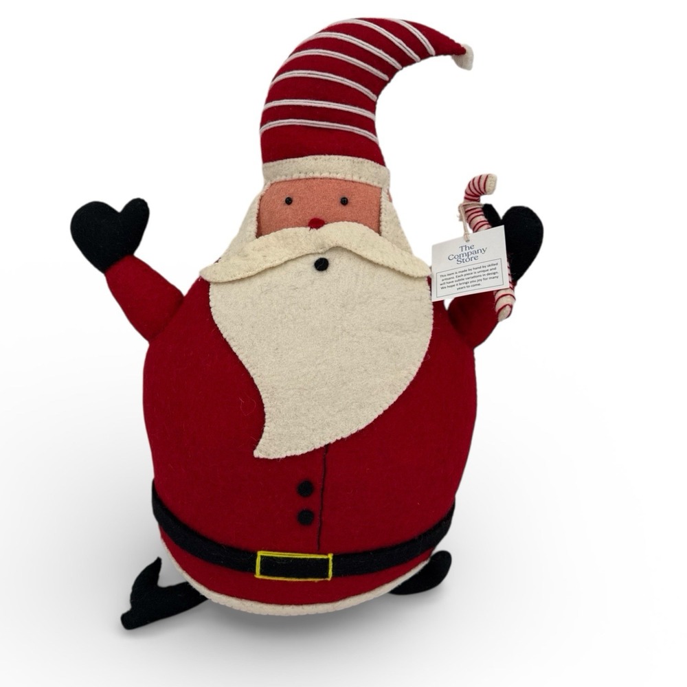 The Company‎ Store Santa Wool Felt Tabletop Christmas Decor NEW w/Tags 23" X 20"